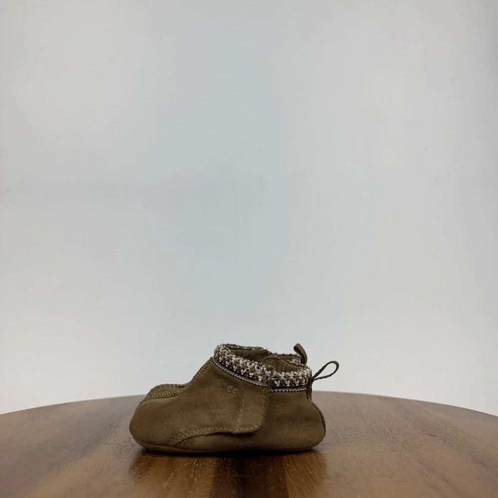 Baby‎ Ugg Tasman Chestnut Shearling Lined Comfort Casual Slippers Size 2/3 C GUC